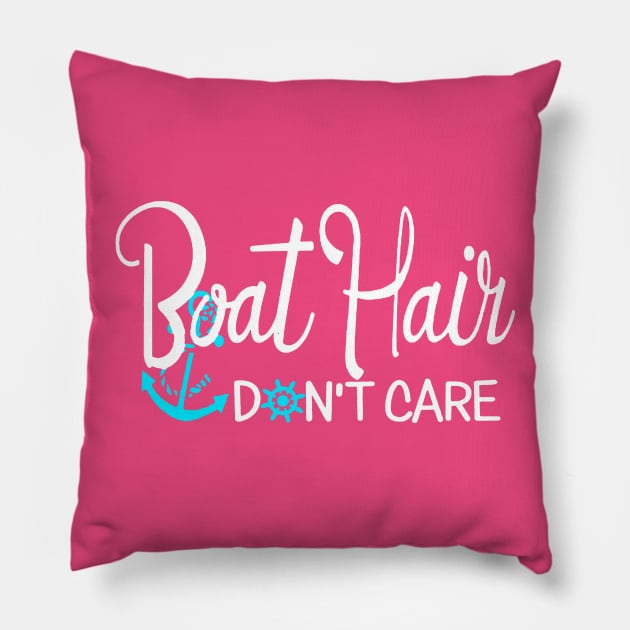 Boat Hair White Pillow by Gsweathers