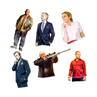 6 Better call Saul high quality stickers T-Shirt