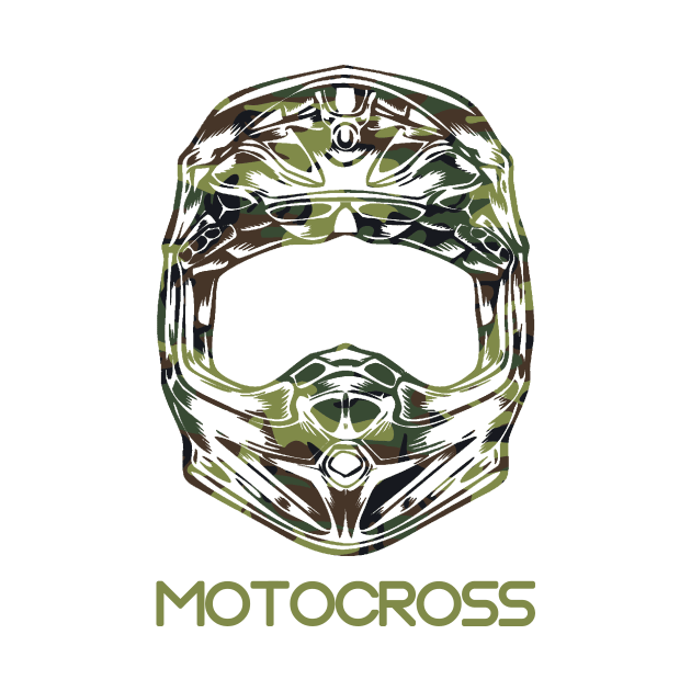 Motocross Camo Dirt Bike Helmet Dirt Bike Rider by Visual Vibes