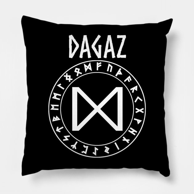 Dagaz Norse Rune of Hope Pillow by AgemaApparel