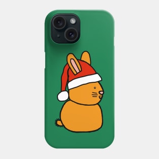 Christmas Bunny Rabbit in a Santa Hat Phone Case