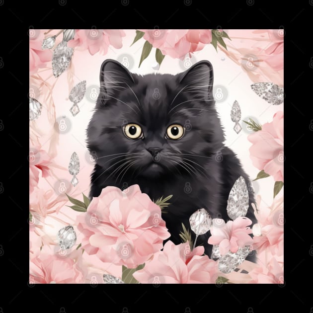 Black British Shorthair Cat by Enchanted Reverie