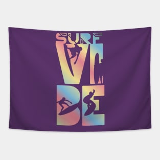 Surf Vibe Typography summer  beach Tapestry
