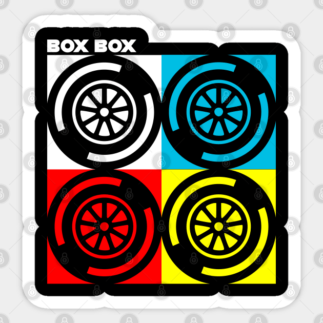 Box Box Box F1 Tyre Compound Design Sticker for Sale by David