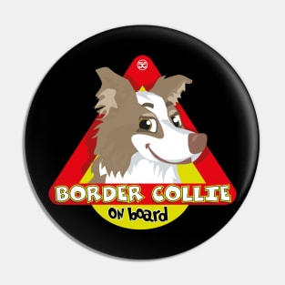 Border Collie On Board - Lilac Pin