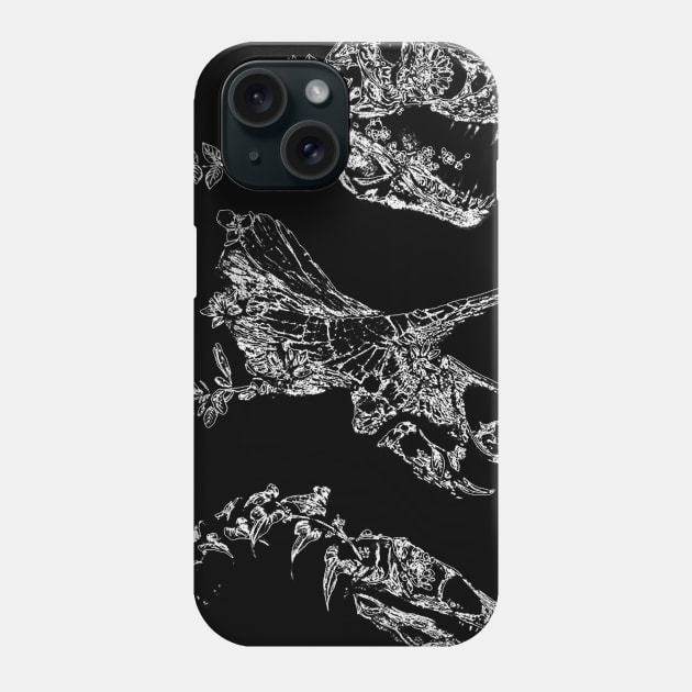 Dino Scule Phone Case by hitext