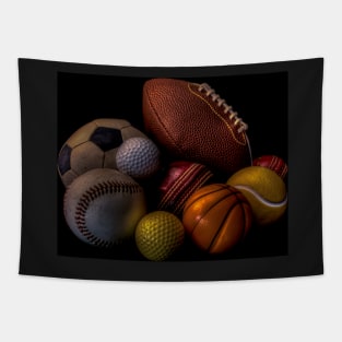HDR Sports Balls Tapestry