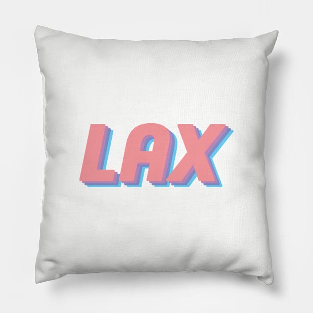 Pastel LAX Pillow by AdventureFinder