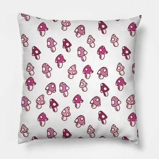 Pink Fairy Toadstools Pattern - seamless pattern Pillow