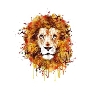 Watercolour Graffiti Lion T-Shirt