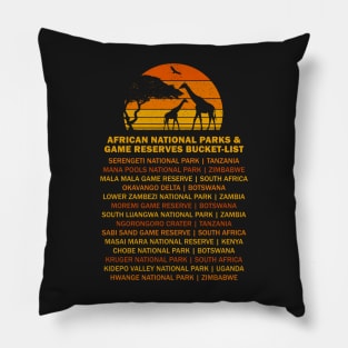 African Safari Bucket List Sunset Giraffe Mother Serengeti Pillow