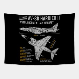 AV-8B Harrier II Aircraft Plane USAF Airplane Tapestry