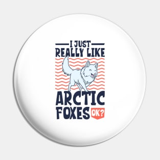 I just really love Arctic Foxes - Arctic Fox Pin