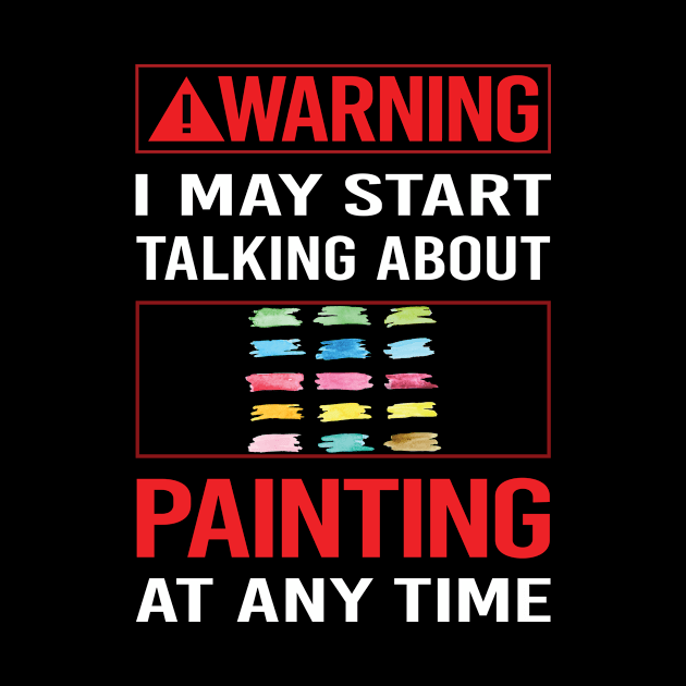 Red Warning Painting by Happy Life