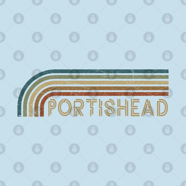 Portishead Retro Stripes by paintallday