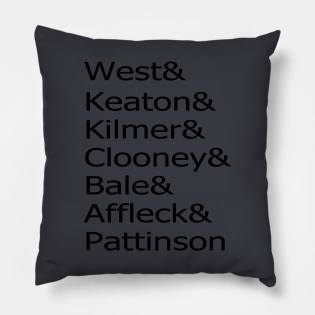 Bat Minute - &&&&& (Black Text WITH WEST) Pillow by Sleepy Charlie Media Merch