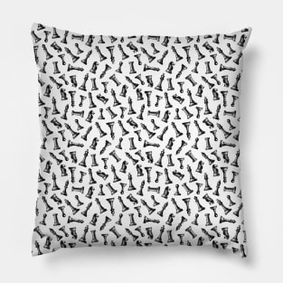 Chess Pieces Pattern | Chess Pattern | Chess Pieces | Black and White | Pillow