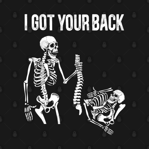 I Got Your Back Skeleton Halloween Costume by Mitsue Kersting