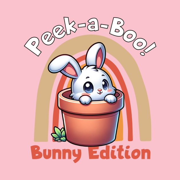 Peek-A-Boo! Bunny in Pot by Pink & Pretty