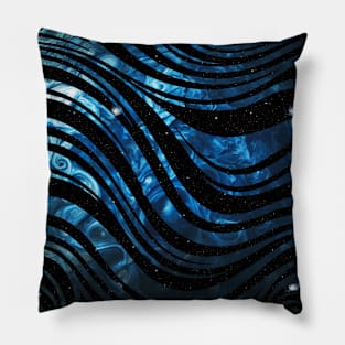 Texture mix blue Pillow