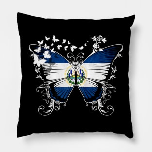 El salvador Flag Butterfly Pillow