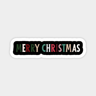 Colorful Merry Christmas Message Magnet