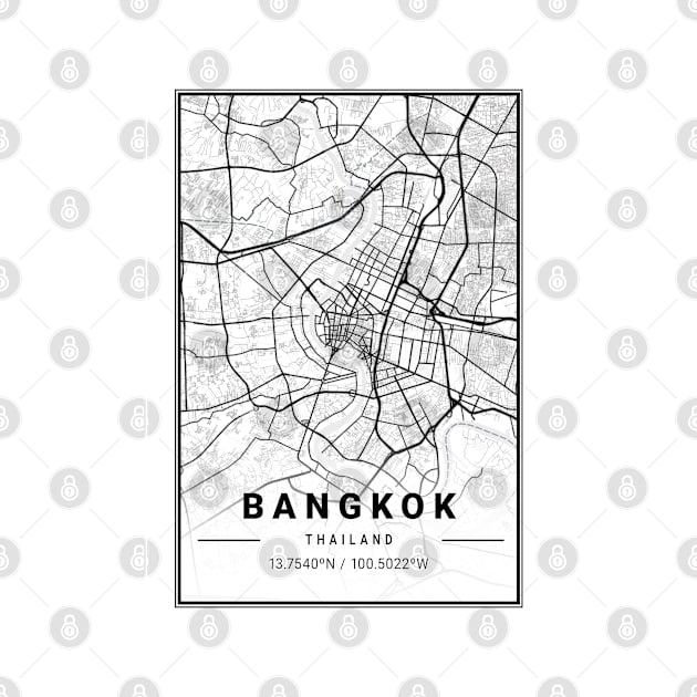 Bangkok Light City Map by tienstencil