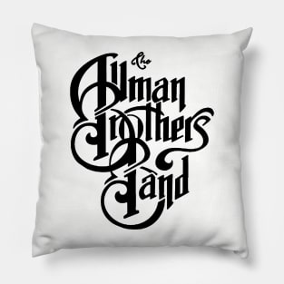 Vintage Allman Bothers Typography Logo Pillow