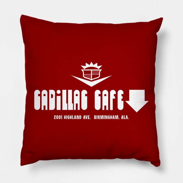 Cadillac Cafe Sign Pillow by Wright Art