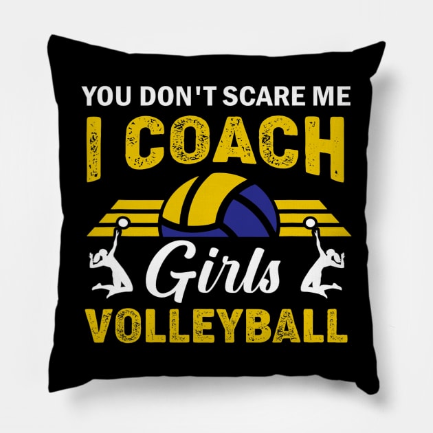 I Coach Girls Volleyball Quote Softball Pillow by omorihisoka