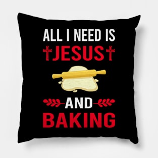 I Need Jesus And Baking Bake Baker Bakery Pillow