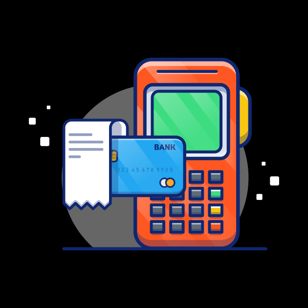 Electronic Data Capture, Receipt, And Bank Card Cartoon by Catalyst Labs