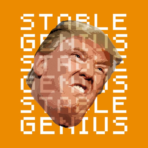 Trump Stable Genius Pixel Art by snapoutofit