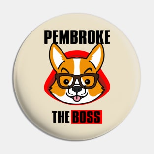 Corgi Dog Money Heist Boss Member Pembroke white Pin