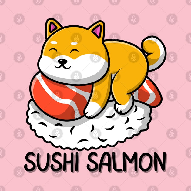 Sushi salmon kawaii by Indiestyle