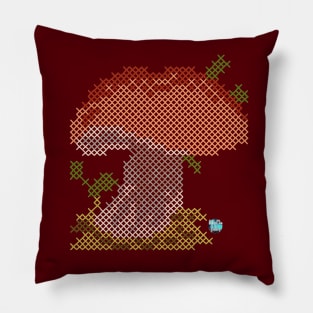 Cross Stitch Mushroom Pillow