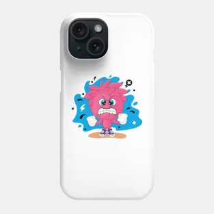 Angry Cartoon Boy. Phone Case