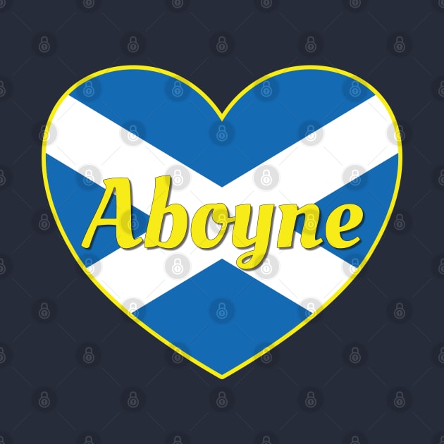 Aboyne Scotland UK Scotland Flag Heart by DPattonPD