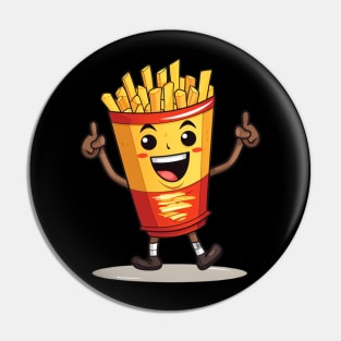 kawaii french fries T-Shirt cute potatofood Pin