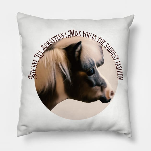 Bye Bye Li’l Sebastian | Miss you in the saddest fashion Pillow by akastardust