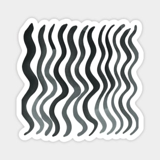 Wavy lines - grey Magnet