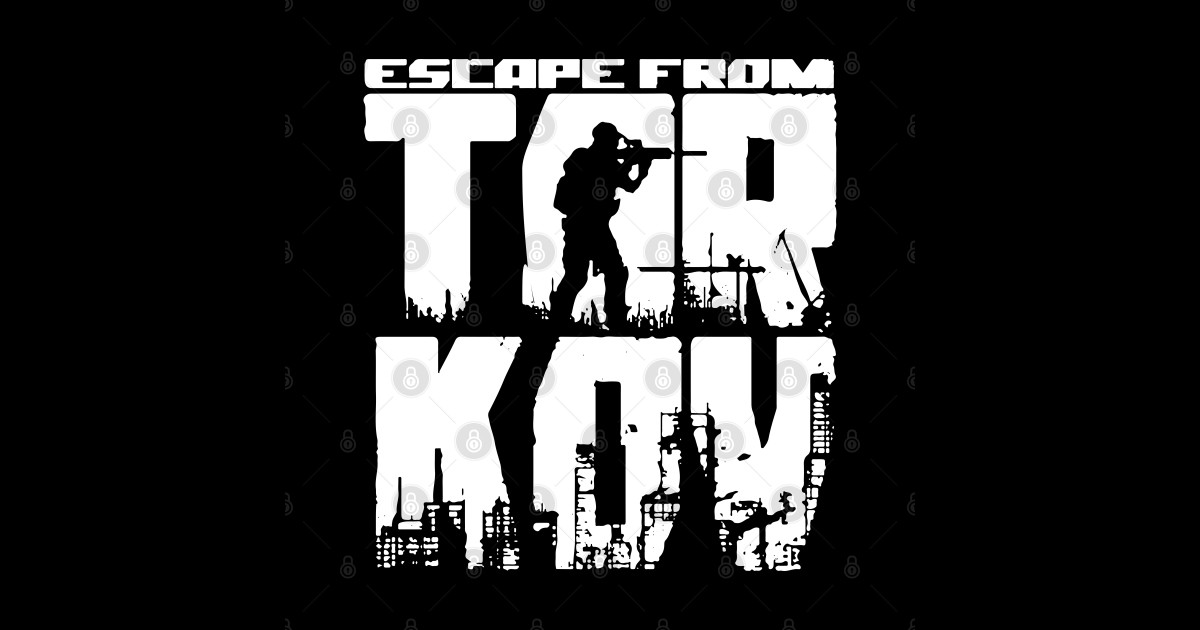 TAR-KOV WHITE - Escape From Tarkov - Sticker | TeePublic