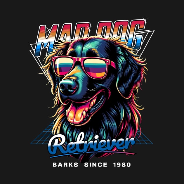 Mad Dog Retriever Dog by Miami Neon Designs