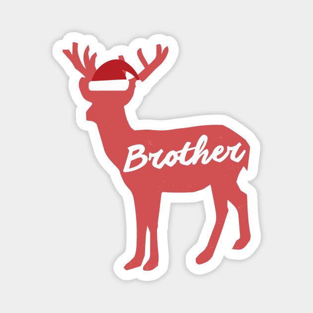 Brother Reindeer Family Group Christmas Eve Matching Magnet by Freid