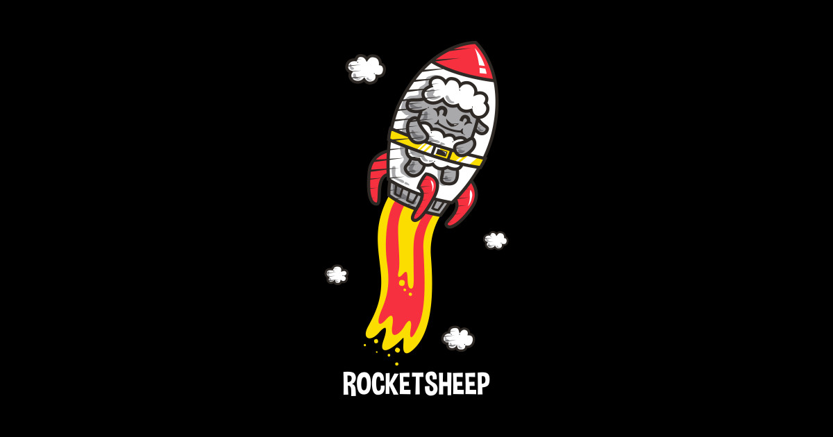 Rocketsheep - Sheep - Sticker | TeePublic