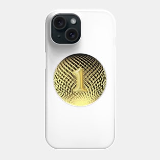 Number one in gold, gold medal Phone Case