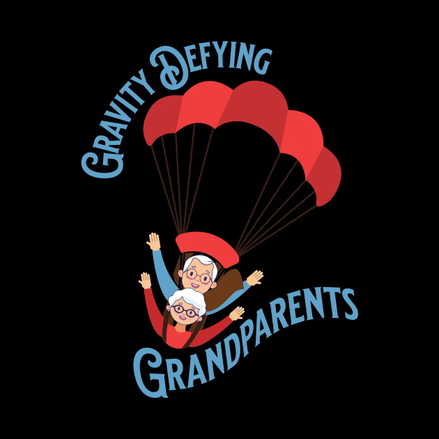 Gravity defying grandparents, couple, grandpa, grandma by New Day Prints