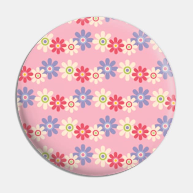 Seamless Flower Art Pin by Hashop