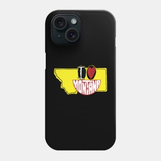 I Love  Montana Smiling Happy Face Phone Case