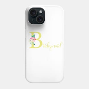 Yellow Floral Bridesmail illustration Phone Case